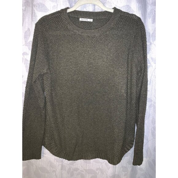 Pink Clover Women's Solid Olive Green Long Sleeve Sweater M - Picture 1 of 3